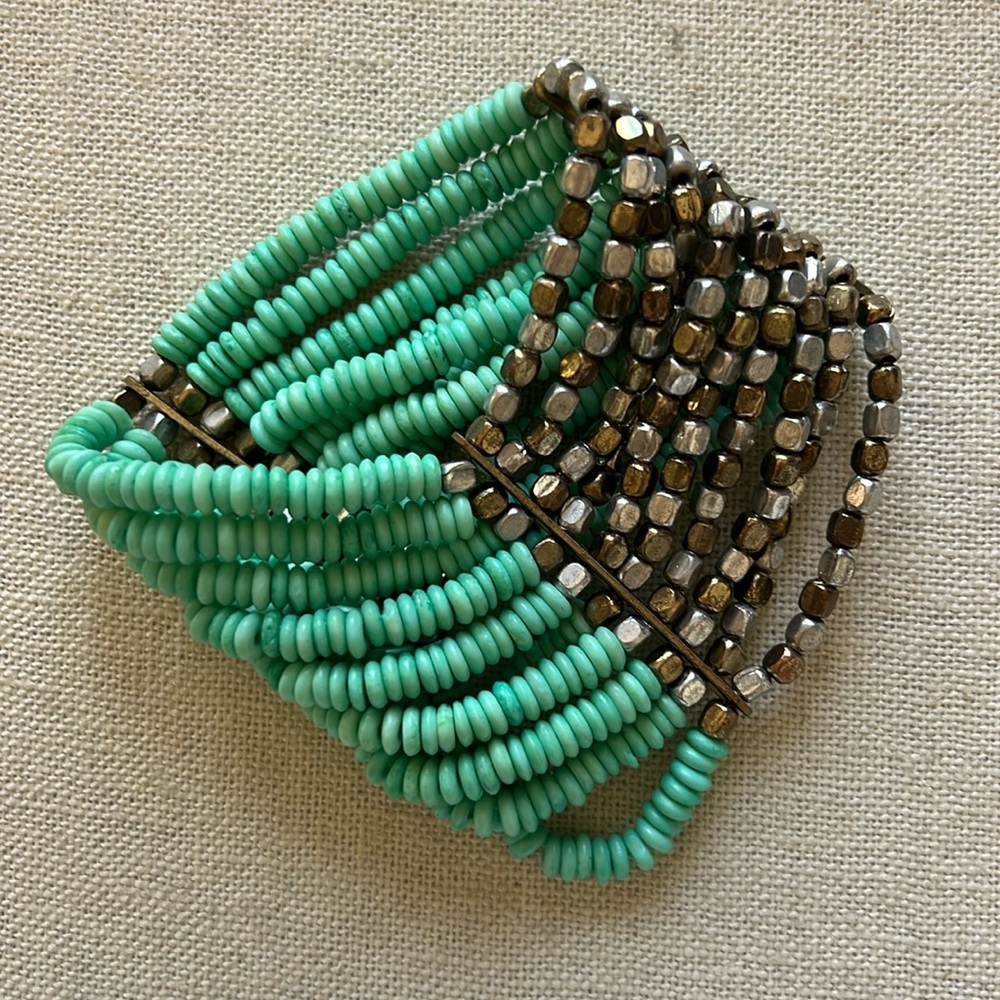 Turquoise and silver bracelet
